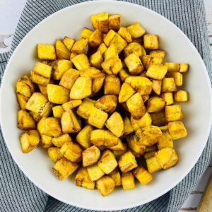 plantain croutons thumbnail picture.