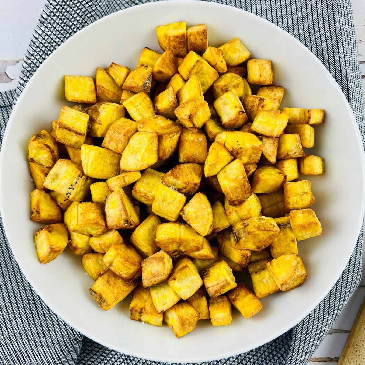 Thumbnail of plantain croutons.