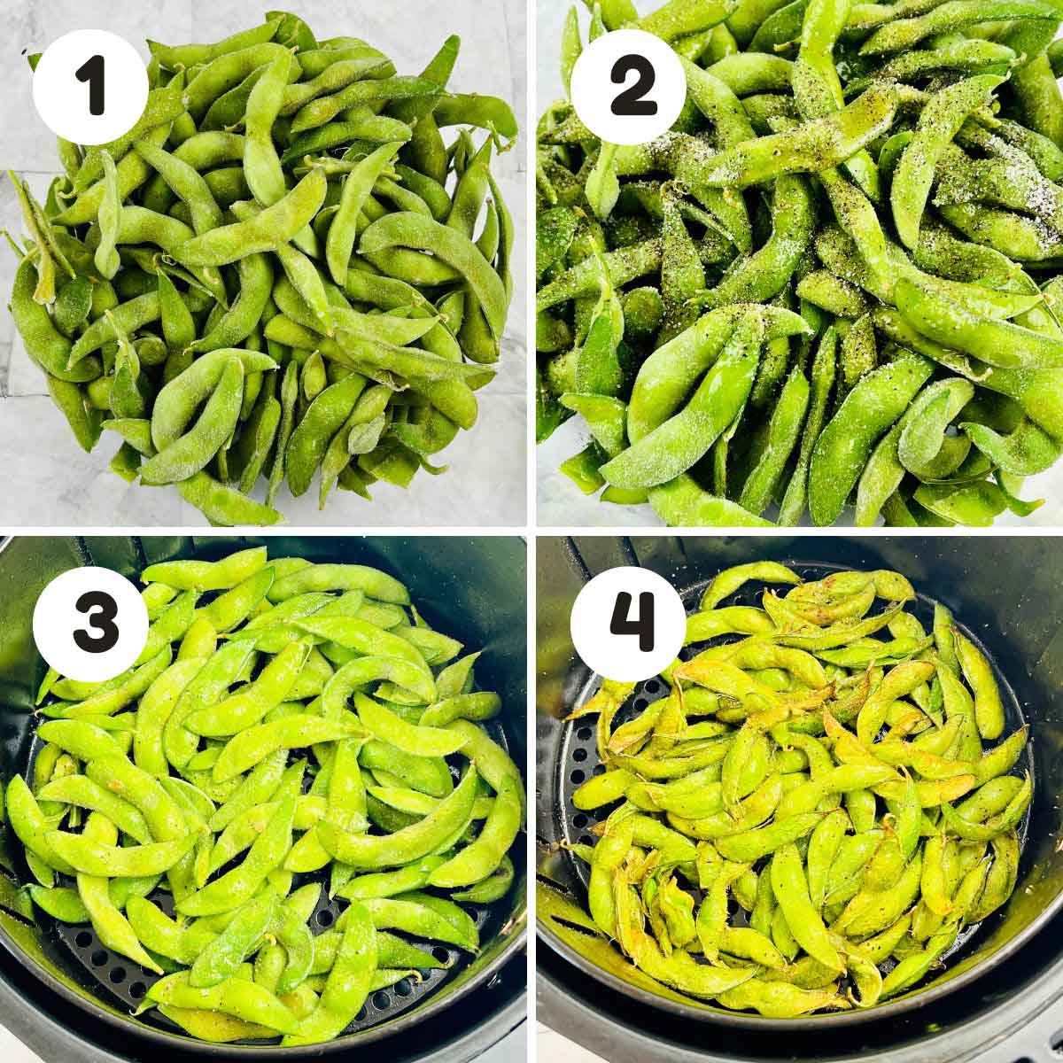 Steps to make the edamame.