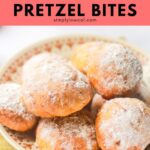 air fryer cinnamon pretzel bites pin.