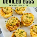 air fryer deviled eggs pin.