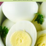 air fryer hard boiled eggs pin.