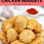 air fryer homemade chicken nuggets pin.