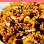 caramel popcorn without corn syrup pin.