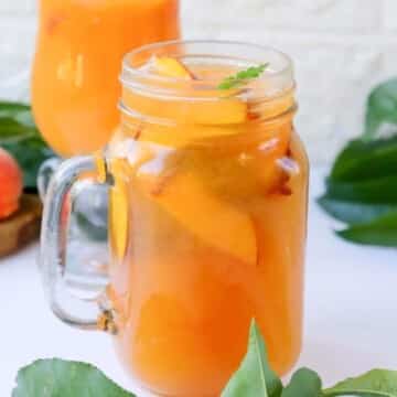 side view tea in a jar.