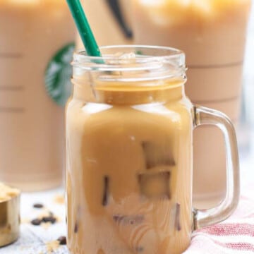 iced espresso in a glass.