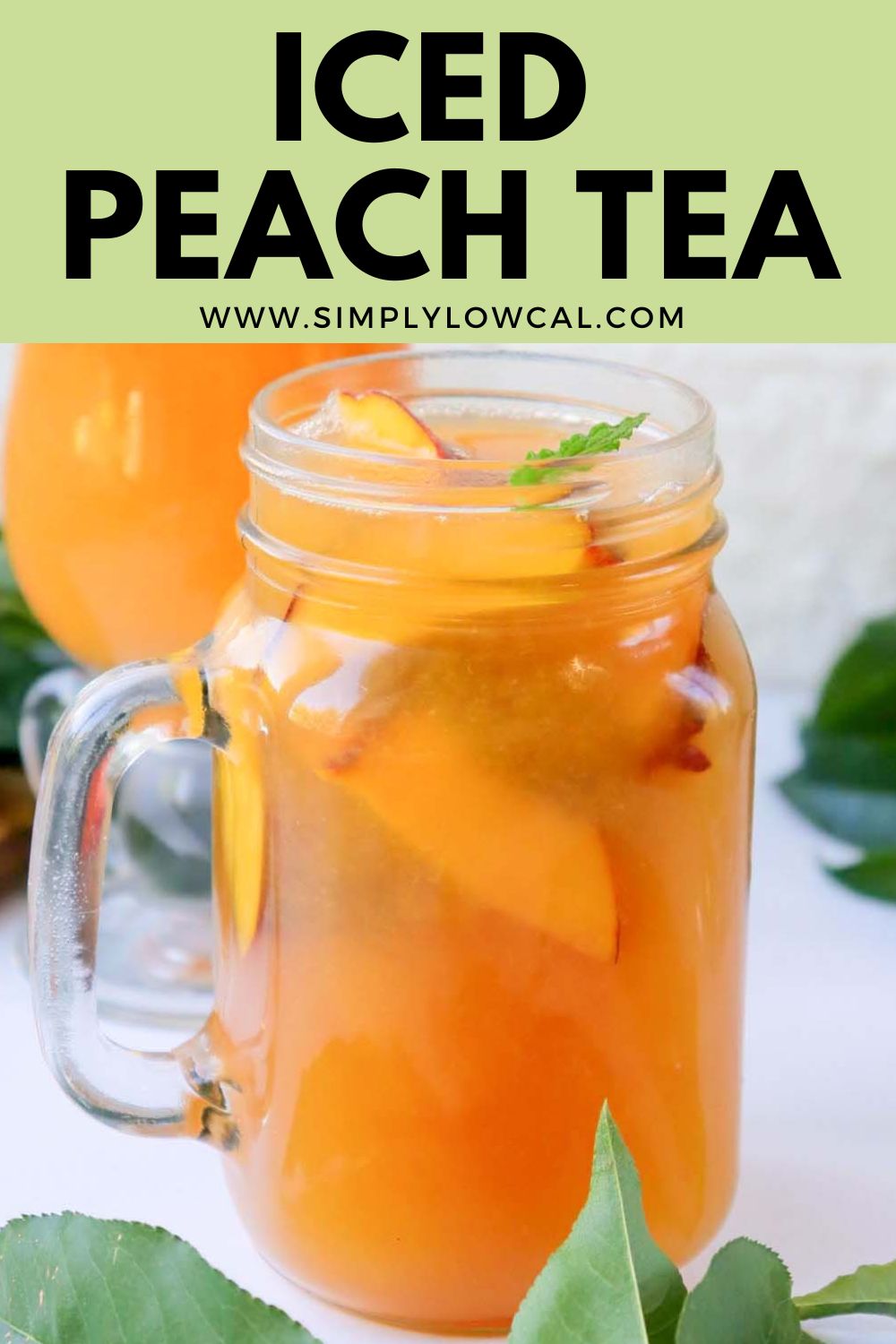 Iced Peach Green Tea Simply Low Cal