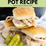 Mississippi chicken crock pot recipe pin.