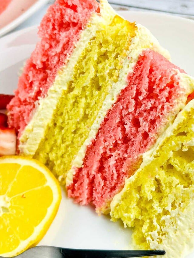 Low-Calorie Strawberry Lemon Layer Cake: Luscious Layers, Easy Mix!
