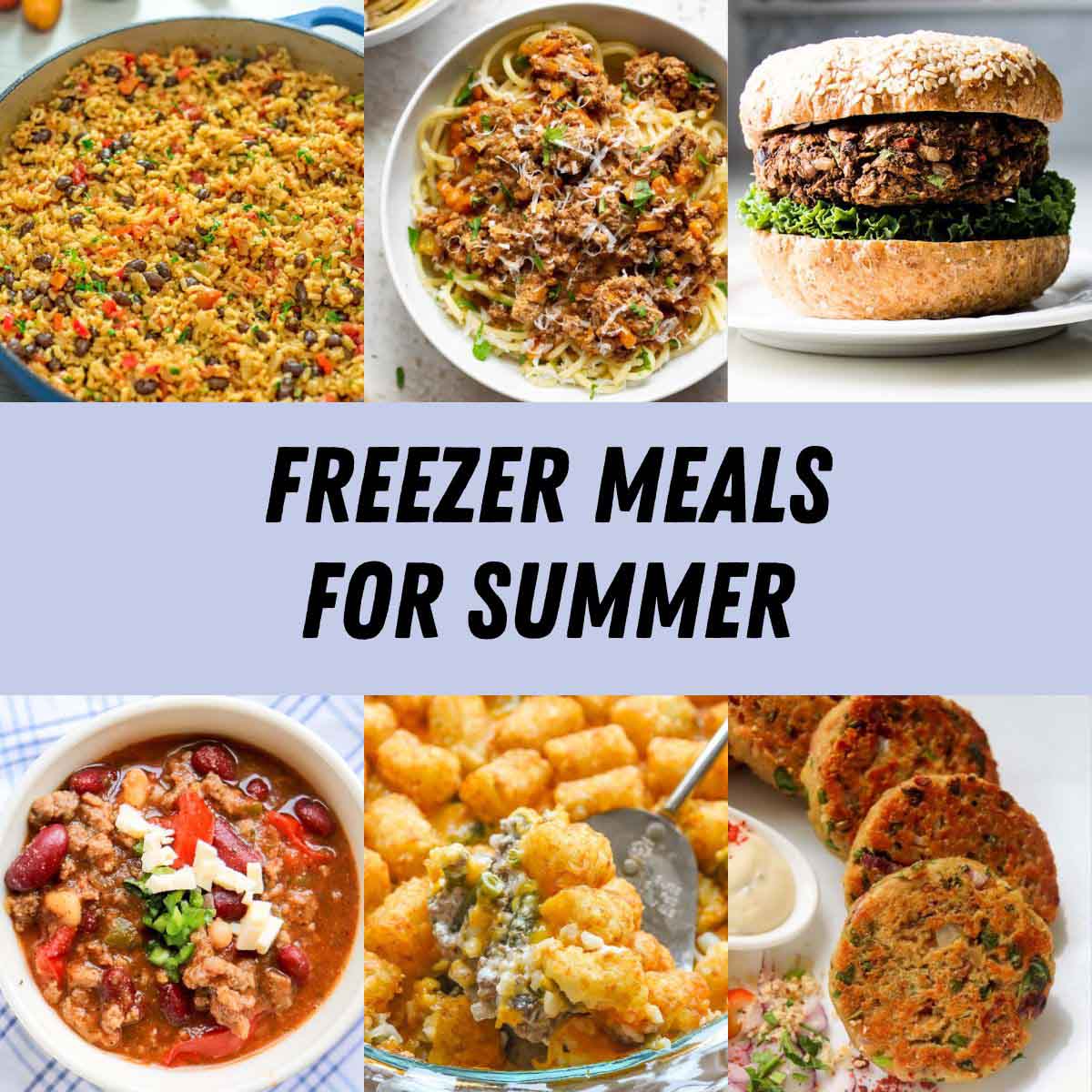 Thumbnail of freezer meals for summer.