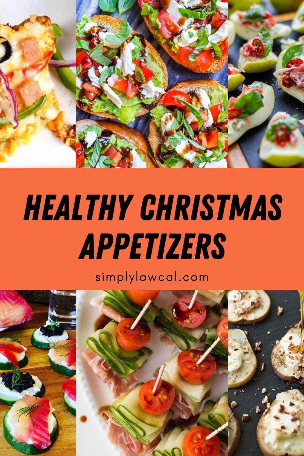 healthy Christmas appetizers pin.