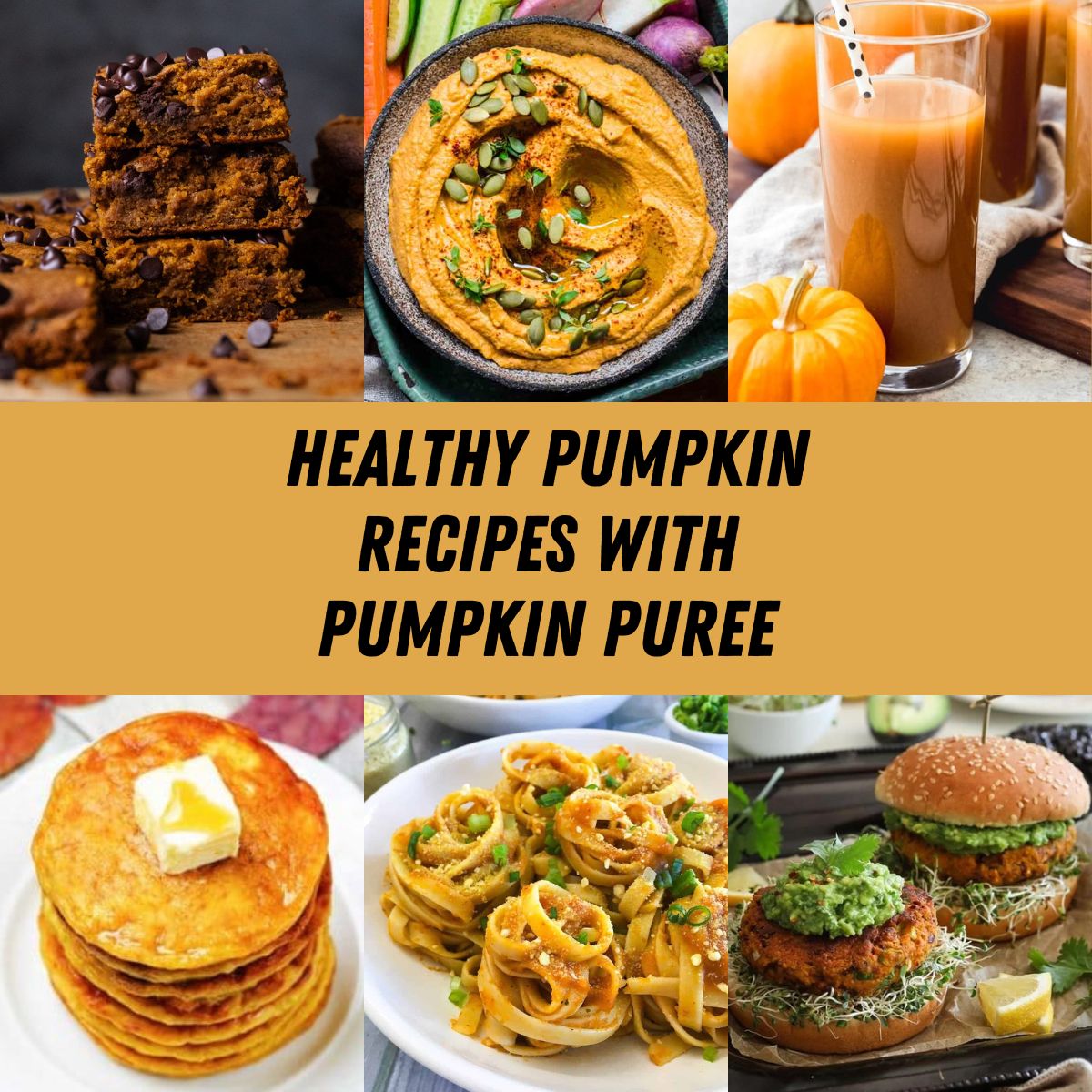 Thumbnail of healthy recipes with pumpkin puree.