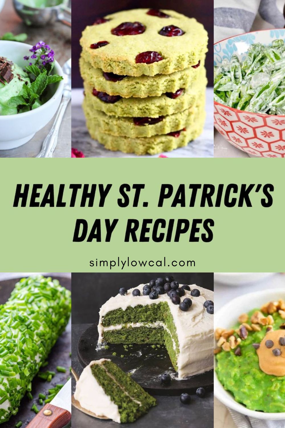 Pinterest pin of healthy St. Patrick\'s Day recipes.