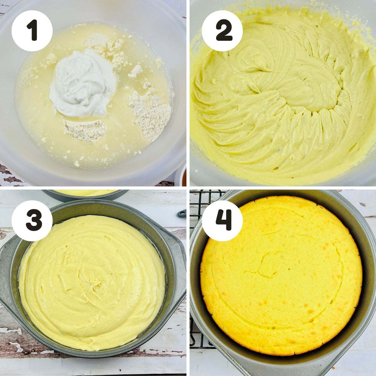 Steps to make the lemon cake.