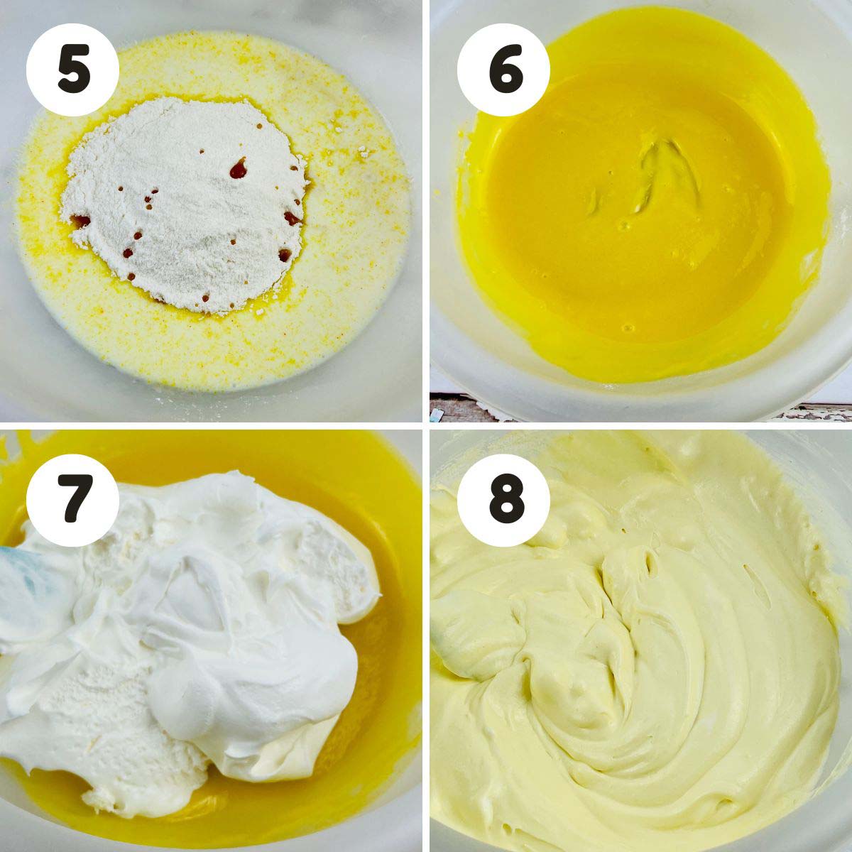 Steps to make the lemon frosting.