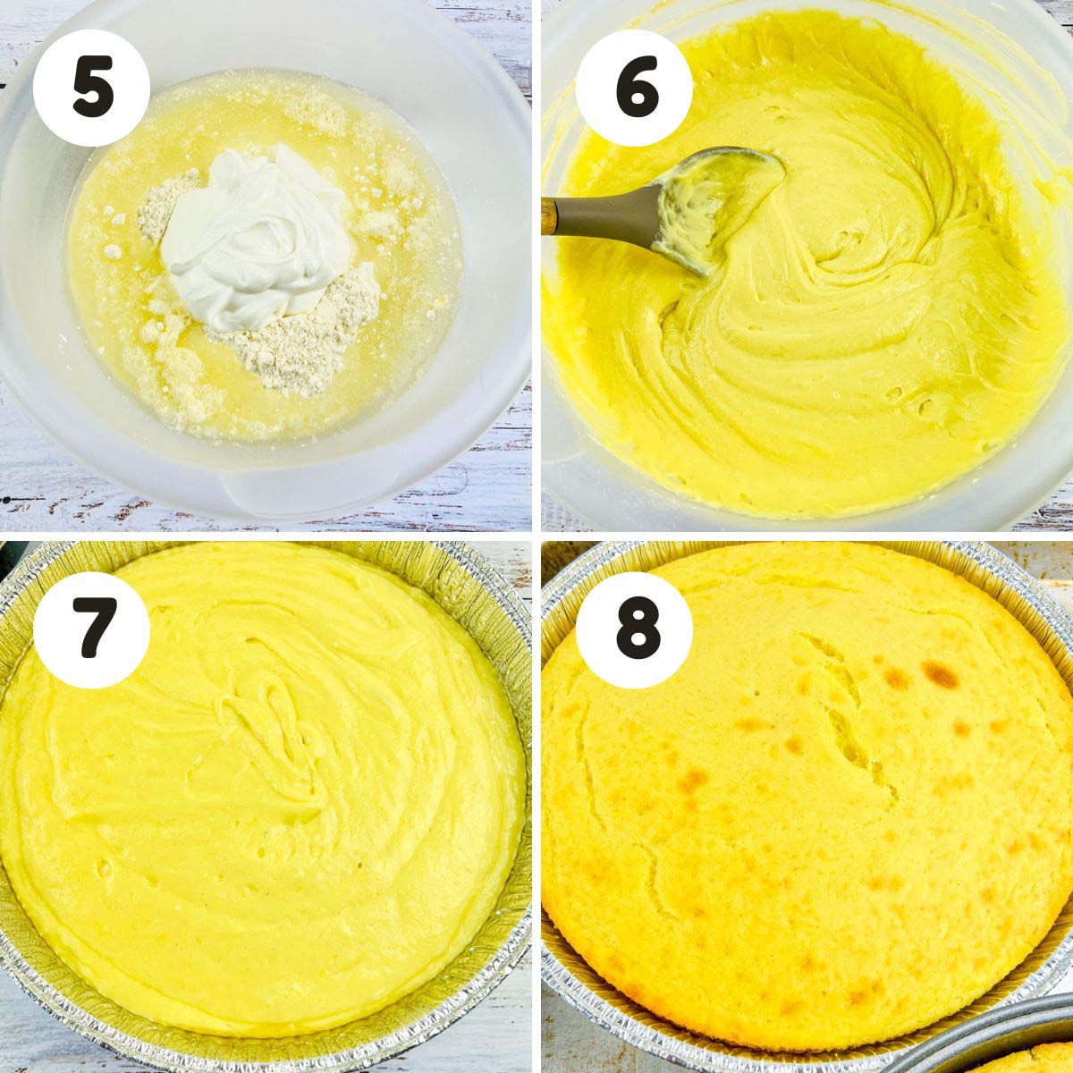 Steps to make the lemon cake.