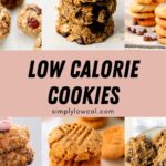 Pinterest pin for low calorie cookies.