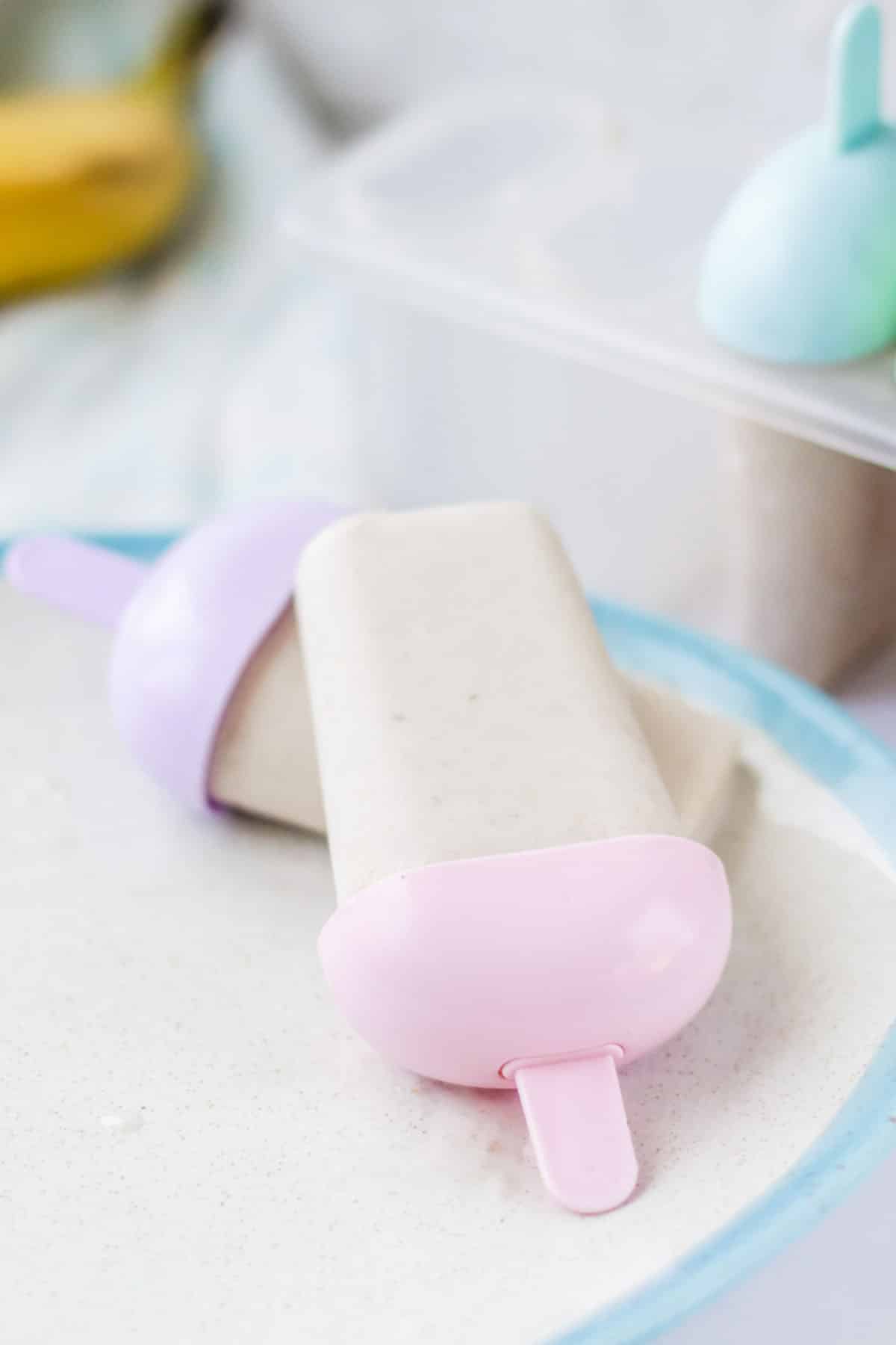 Popsicles on a plate.