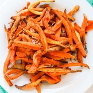 Air fryer sweet potato fries from frozen.