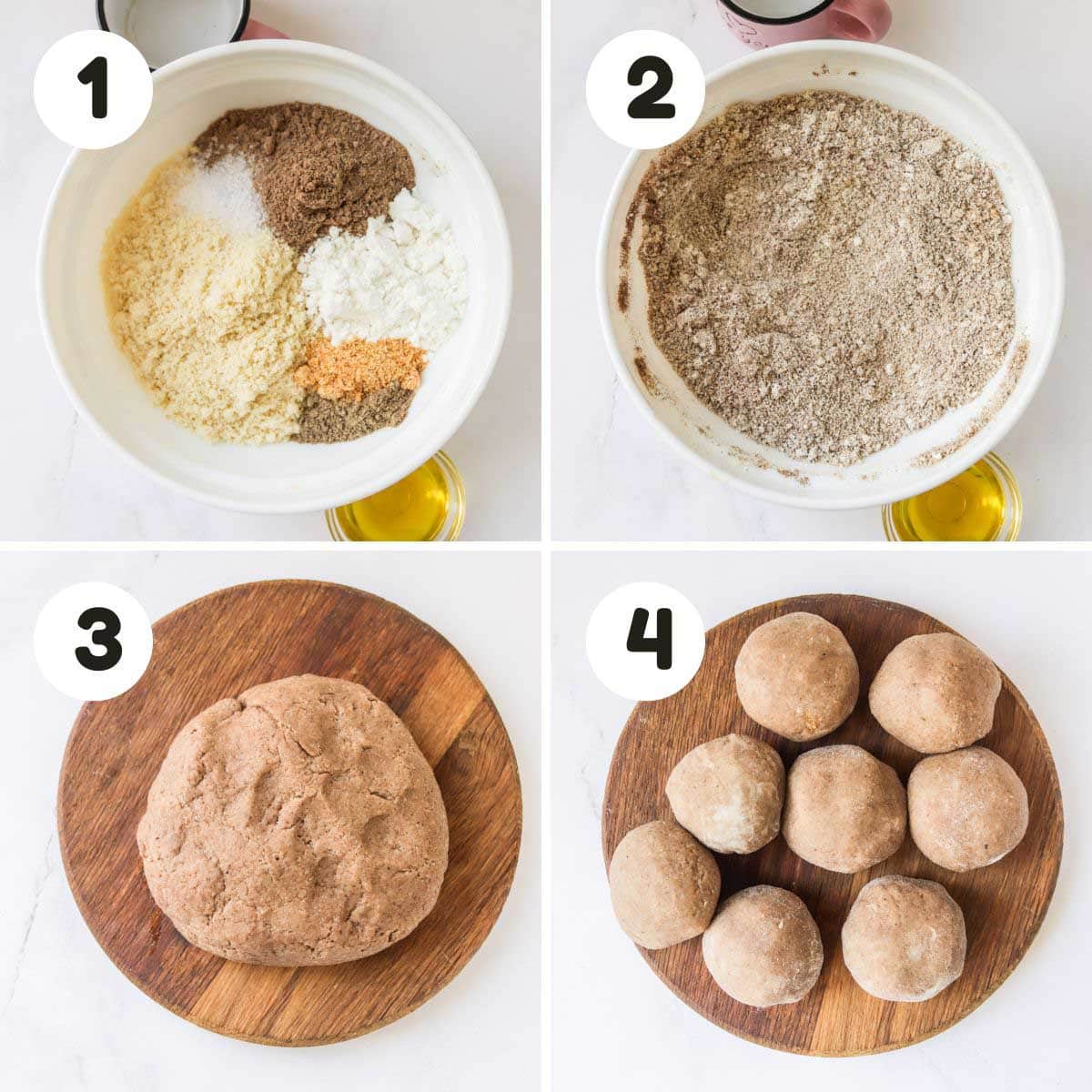 Steps to make the tortillas.