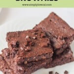 Pinterest pin for low calorie brownies.