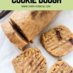 Pinterest pin of low calorie cookie dough.