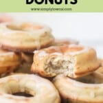 Pinterest pin of low calorie donuts.