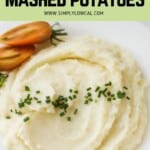 Pinterest pin of low calorie mashed potatoes.