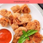 Pinterest pin of low calorie buffalo chicken.