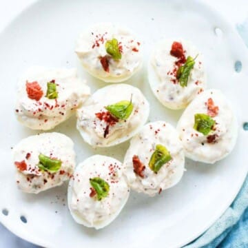 Thumbnail of low calorie deviled eggs.