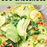 Pinterest pin of low calorie egg casserole.