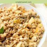 Pinterest pin of low calorie oatmeal recipe.