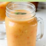 Pinterest pin of low calorie orange creamsicle slushies.