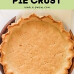 Pinterest pin of low calorie pie crust.