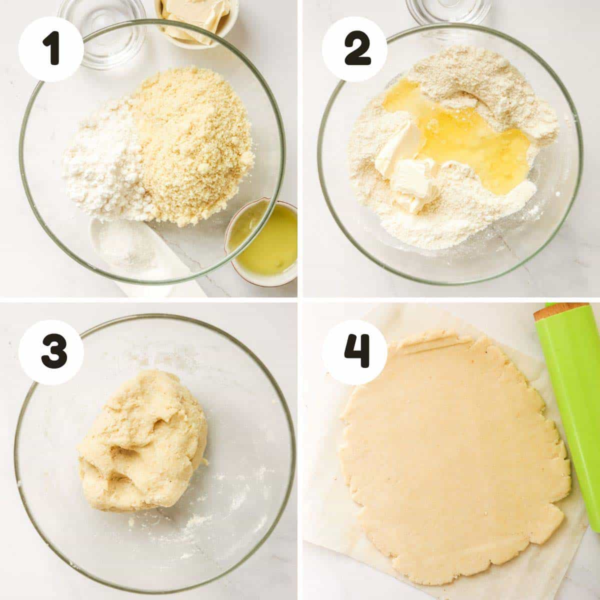 Steps to make the pie crust.