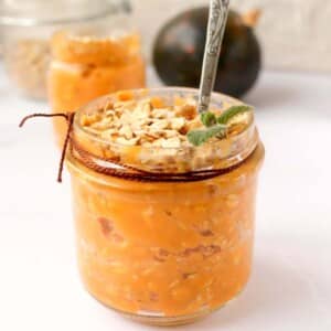 Thumbnail of low calorie pumpkin overnight oats.