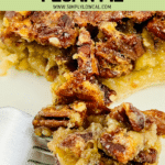 Pinterest pin of low calorie pecan pie.