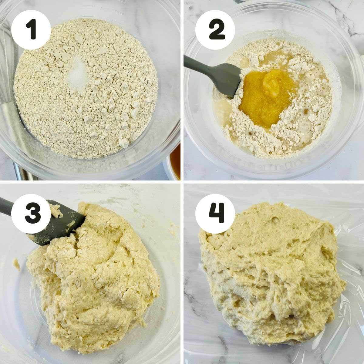 Steps to make the pie dough.