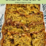 Pinterest pin of protein banana bread recipe.