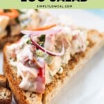 Pinterest pin of low calorie egg salad.