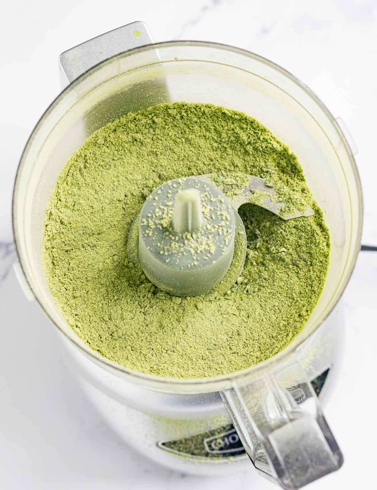 Food processor with powdered dehydrated jalapeños